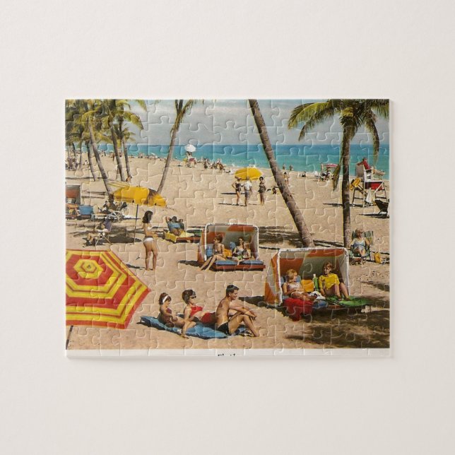 Vintag Retro Florida Beach Travel (Horizontal)