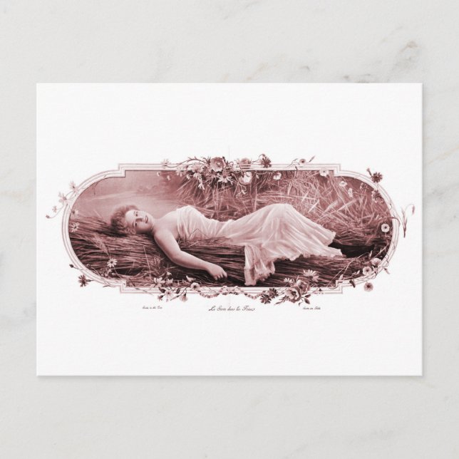 Vintag Retro Frauen Viktorianische Frau Postkarte (Vorderseite)