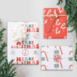 Vintag Retro Groovy Weihnachtswrapping Paper Sie Geschenkpapier Set<br><div class="desc">Diese Vintage Retro Groovy Weihnachtszettel ist perfekt für jeden Geschmack! Liebe und Weihnachten!</div>