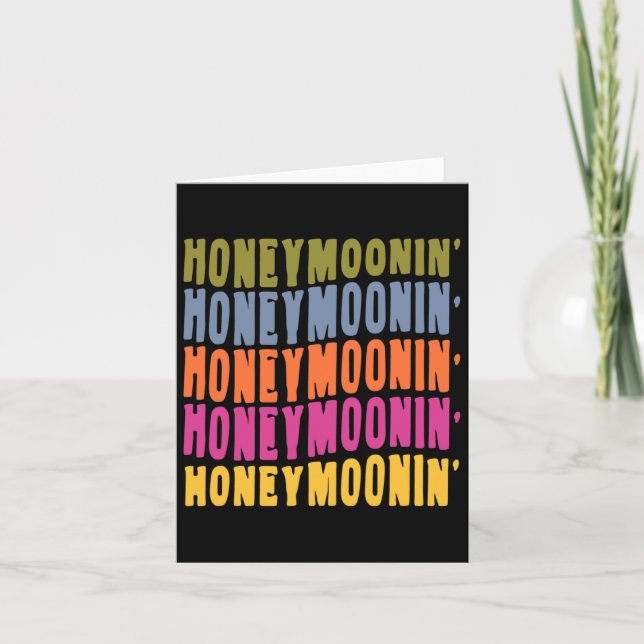 Vintag Retro Honeymoonin Bride Groom Honeymoon Va Karte (Vorderseite)