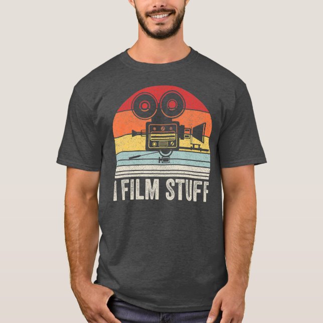 Vintag Retro I Film Stuff Shirt Filmmaker Geschenk (Vorderseite)