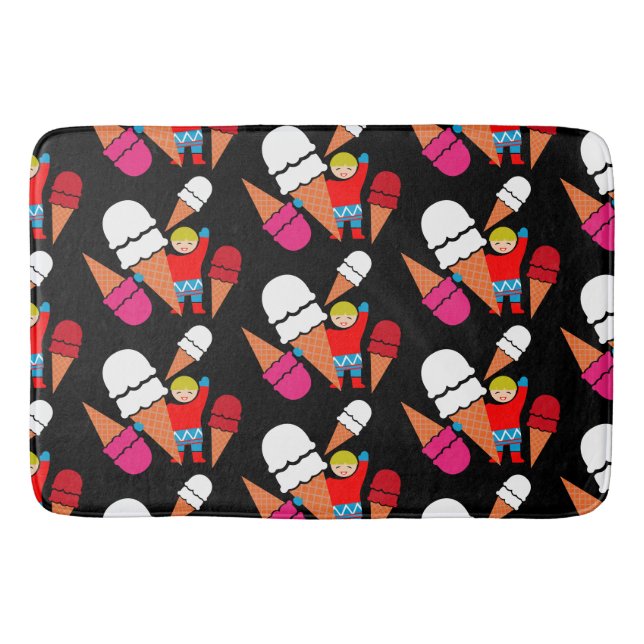 Vintag Retro Ice Badematte (Vorderseite)