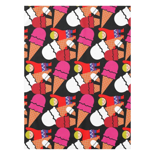 Vintag Retro Ice Tischdecke (Vorderseite)