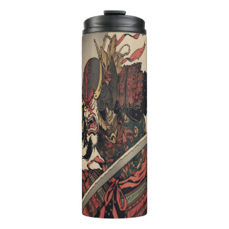 Vintag Retro Japanisch Samurai Artwork Thermosbecher