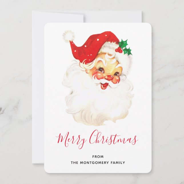 Vintag Retro Jolly Old Santa Claus Weihnachten (Vorderseite)