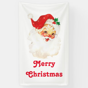 Vintag Retro Jolly Old Santa Claus Weihnachten Banner