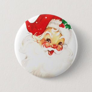 Vintag Retro Jolly Old Santa Claus Weihnachten Button