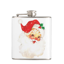 Vintag Retro Jolly Old Santa Claus Weihnachten Flachmann