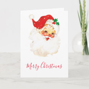 Vintag Retro Jolly Old Santa Claus Weihnachten Karte