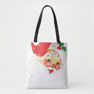 Vintag Retro Jolly Old Santa Claus Weihnachten Tasche