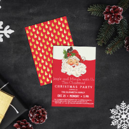 Vintag Retro Jolly Santa Claus Party Einladung