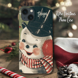 Vintag Retro Jolly Snowman Custom Holiday Case-Mate iPhone Hülle