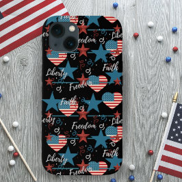 Vintag Retro Liberty Faith and Freedom USA Case-Mate iPhone Hülle