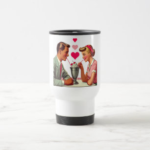 Vintag/Retro Malzgeschäft der 50er Jahre Valentine Reisebecher