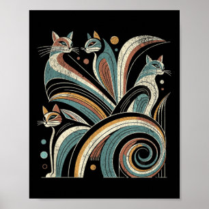 Vintag Retro Mitte des Jahrhunderts Moderne Look K Poster