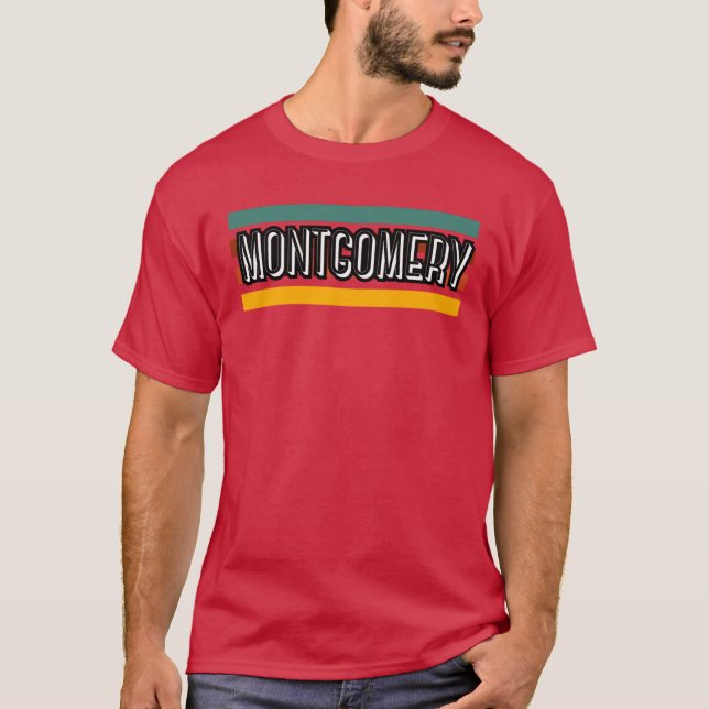 Vintag Retro Montgomery T-Shirt (Vorderseite)