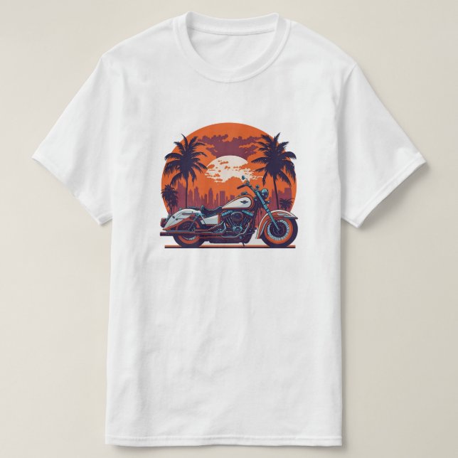 Vintag Retro Motorrad Klassischer Biker T-Shirt (Design vorne)