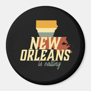 Vintag Retro New Orleans Louisiana USA Stadtplan Magnet