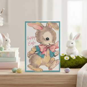 Vintag Retro Niedlich Osterhase Maßgeschneidert Feiertagskarte