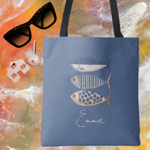 Vintag Retro Not Sardine, Custom Fisherman Tasche