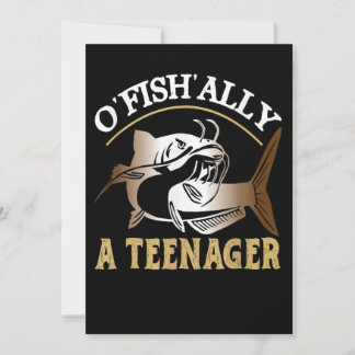 Vintag Retro O'Fishally ein Tee Einladung
