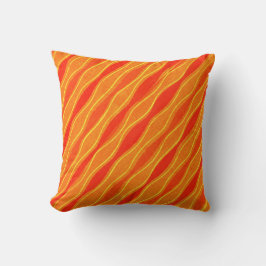 Vintag Retro Orange Streifen Kissen