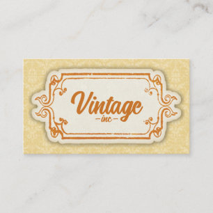 Vintag Retro Orange Visitenkarte