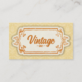 Vintag Retro Orange Visitenkarte