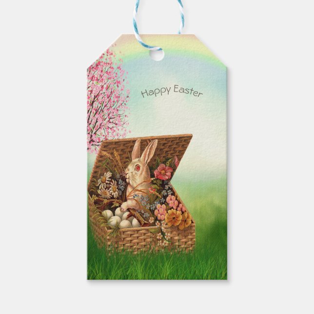 Vintag Retro Ostersonne Geschenkanhänger (Vorderseite)