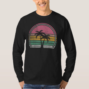 Vintag Retro Palm Tree Tropical Beach Summer Vac T-Shirt