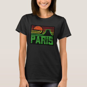 Vintag Retro Paris Frankreich Ausstatung T-Shirt