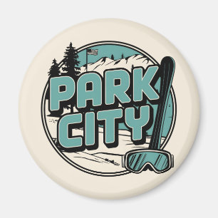 Vintag Retro Park Stadt Utah Gaben Magnet