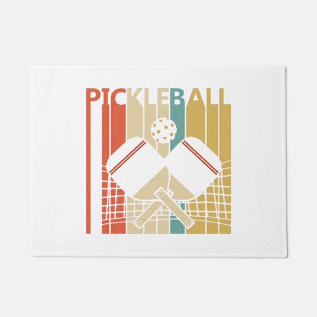 Vintag Retro Pickleball Fußmatte (Vorderseite)