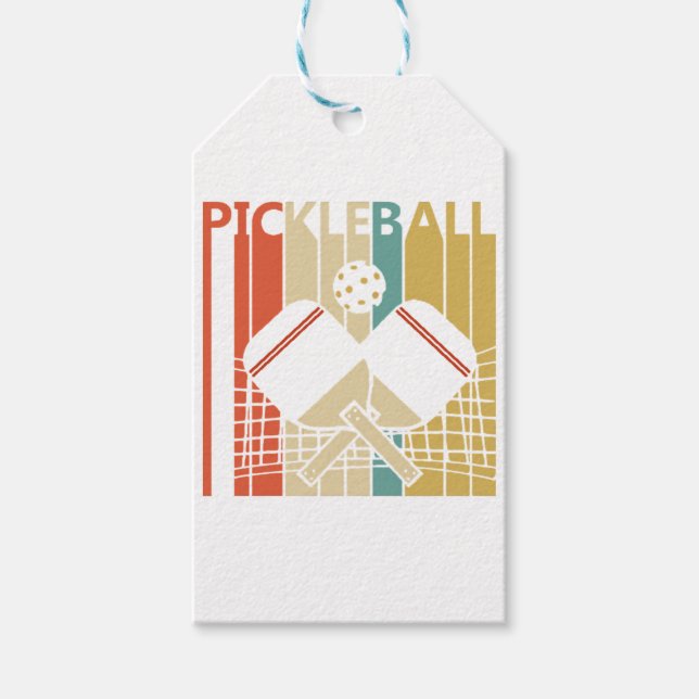 Vintag Retro Pickleball Geschenkanhänger (Vorderseite)