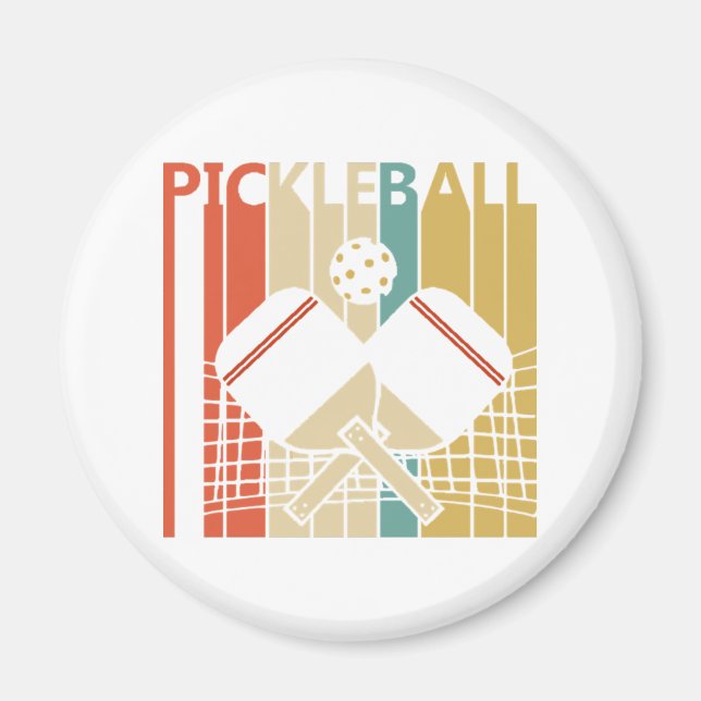 Vintag Retro Pickleball Magnet (Vorne)