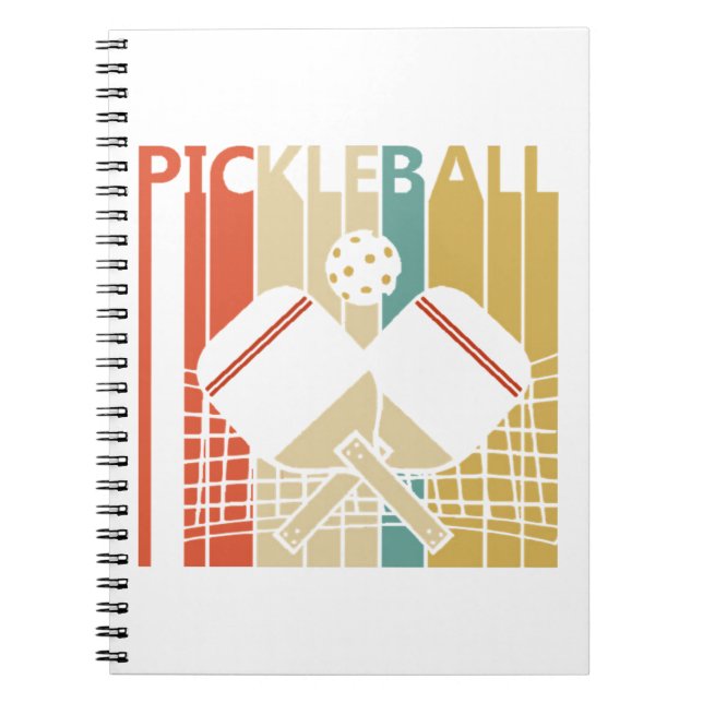 Vintag Retro Pickleball Notizblock (Vorderseite)