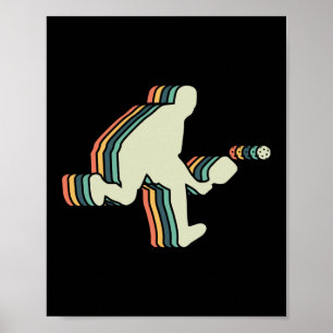 Vintag Retro Pickleball Poster