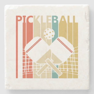 Vintag Retro Pickleball Steinuntersetzer