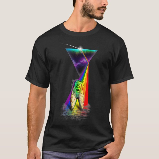 Vintag Retro Prism Cicada T-Shirt (Vorderseite)