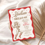 Vintag Retro Red Yeehaw Cowgirl 40. Geburtstag Einladung<br><div class="desc">Vintag Retro Red Yeehaw Cowgirl 40. Geburtstag Einladung Rot und Braun Cowgirl oder Western Thema 40. Geburtstag Einladung mit einem Line Cowgirl Bild,  Seil Stil Text,  Sterne und scallopierte Rahmen. Diese hallo 40 cowgirl Geburtstagseinladung ist ideal für einen Western 40. Geburtstag,  kann aber für jedes Alter verwendet werden.</div>