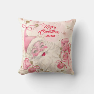 Vintag Retro Rosa Weihnachtsfeiertag Kissen