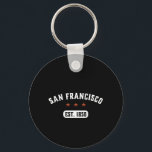 Vintag Retro San Francisco City California USA Schlüsselanhänger<br><div class="desc">Vintage und Retro-Stil San Francisco Stadt Waren für diejenigen, die in dieser Stadt leben, Kalifornien gebürtigen, stolzen Bürger und Bewohner dieses besonderen Ortes namens Zuhause. Coole Ware mit 70er Jahren wird lebendig. Ein perfektes Andenken für Touristen, die in den USA unterwegs sind. Ein Geschenk für die geborenen in den USA,...</div>