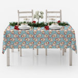 Vintag Retro Santa Blue Christmas Tischdecke<br><div class="desc">Mit diesem Vintag inspirierten,  blauen Weihnachtstisch im Retro-Stil verleihen Sie Ihrem Esstisch einen einzigartigen Urlaubsszauber. Ideal für festliche Abendessen,  Weihnachten-Ansammlungen und saisonale Dekoration,  fügt diese Tischdecke eine nostalgische Touch mit einer erfrischenden blauen Drehung hinzu. Ideal für diejenigen,  die eine Mischung aus klassischem Weihnachtsstil und modernen Farbpaletten Liebe.</div>