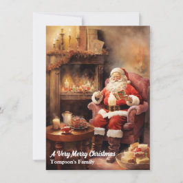 Vintag Retro Santa Claus Weihnachtskarte Feiertagskarte