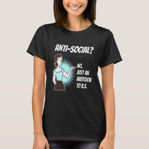 Vintag Retro Sarcastic 50er Hausfrau Anti Social T-Shirt