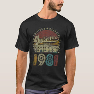 Vintag Retro September 1981 Limited Edition 40. T-Shirt