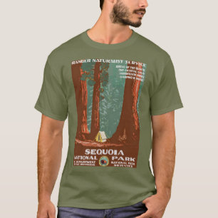 Vintag Retro Sequoia Nationalparkreise T-Shirt