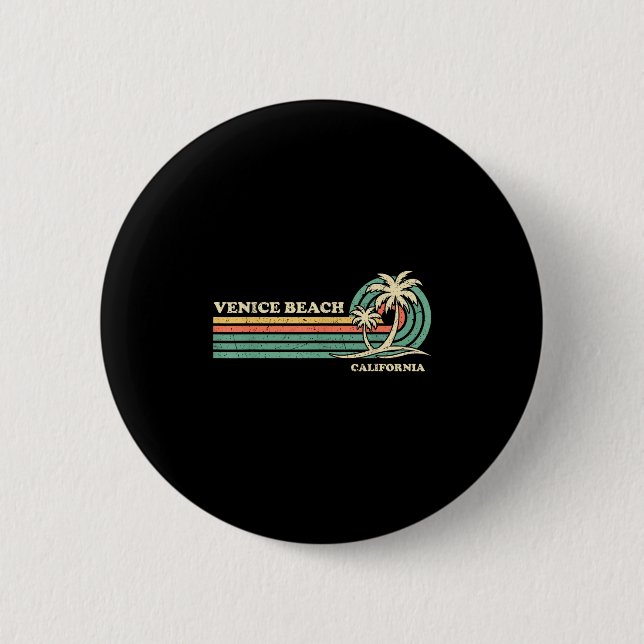 Vintag Retro Sommerferien Button (Vorderseite)