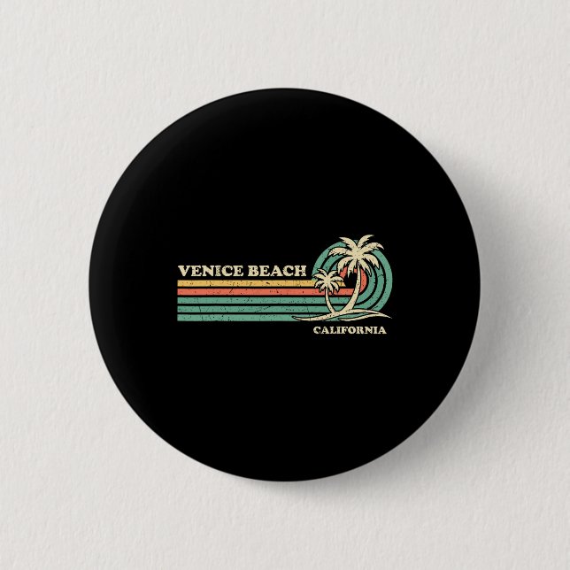 Vintag Retro Sommerferien Button (Vorderseite)