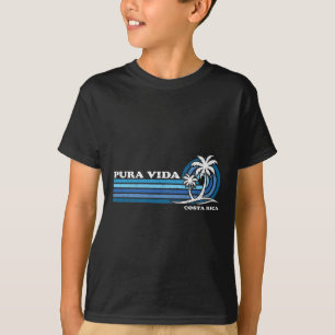 Vintag Retro Sommerurlaub Costa Rica Pura Vida T-Shirt